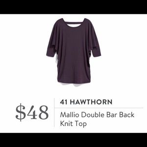 41 Hawthorn Plum Double Bar Back Top